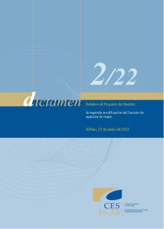 Dictamen 2/22 de 25 de enero relativo al Proyecto de Decreto de segunda modificación del Decreto de agencias de viajes